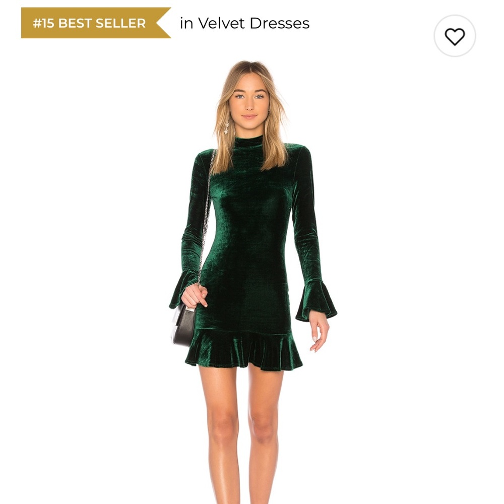 Lovers + Friends Simone Dress in Emerald